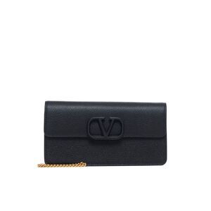 Valentino Garavani Women Vlogo Signature Leather Wallet On Chain